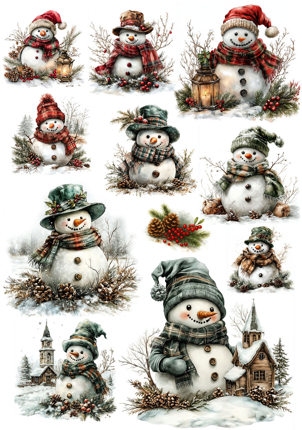 Snowmen Rice Paper