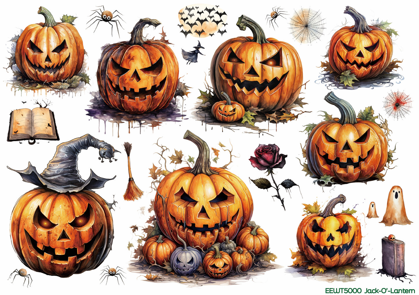 Jack -O'-Lantern Text - Wet Transfer