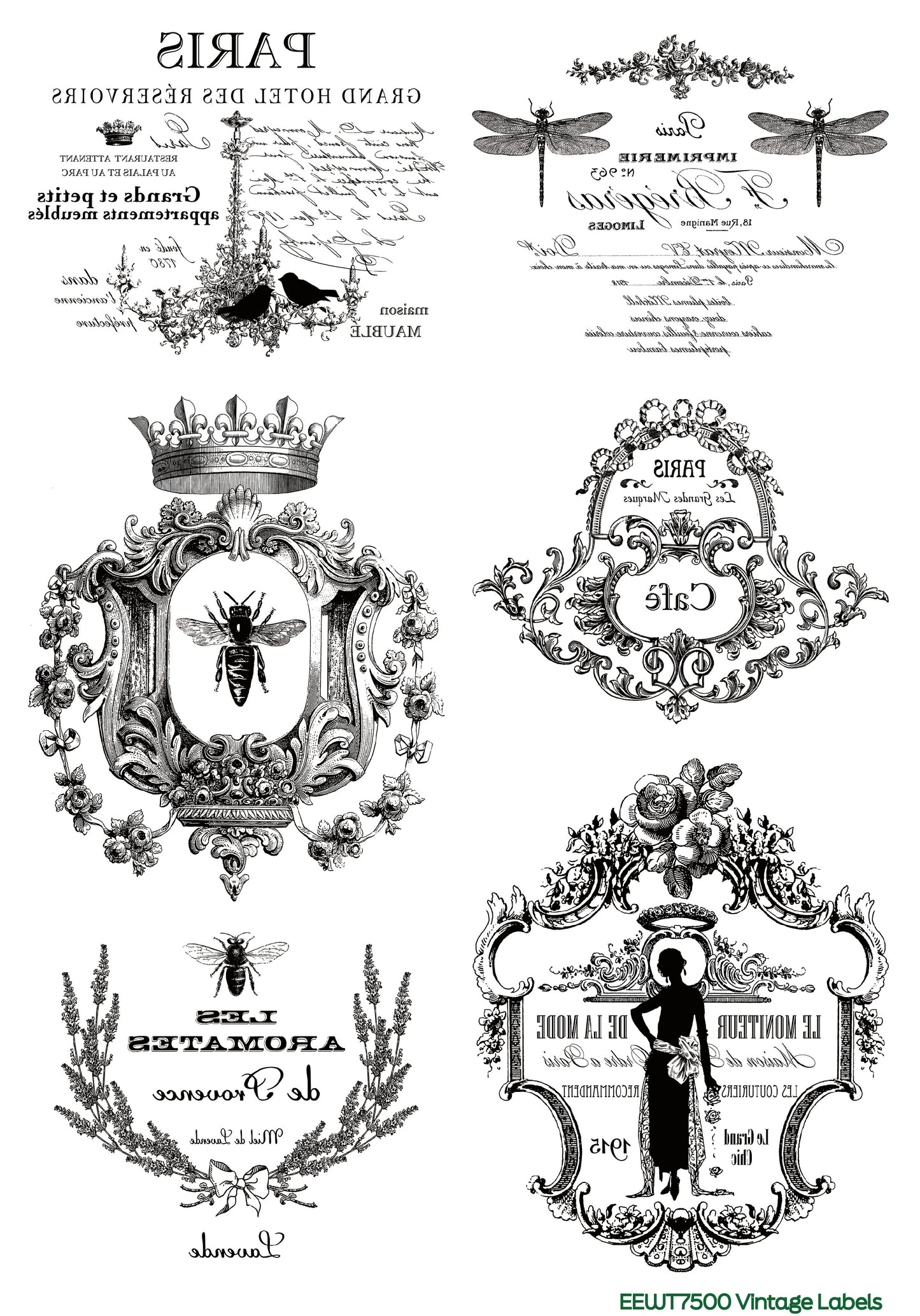 Vintage Labels - Wet Transfer