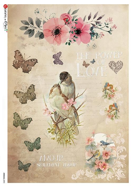 Love Birds Rice Paper