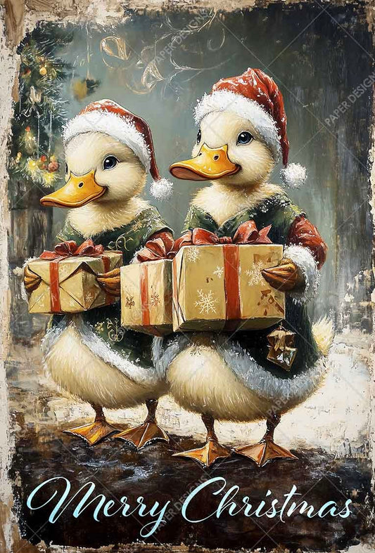 Christmas Ducks Rice Paper