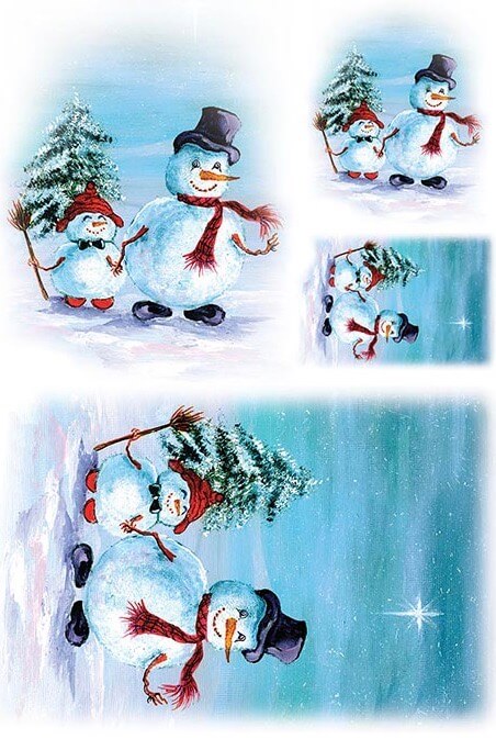 Snowmen Rice Paper