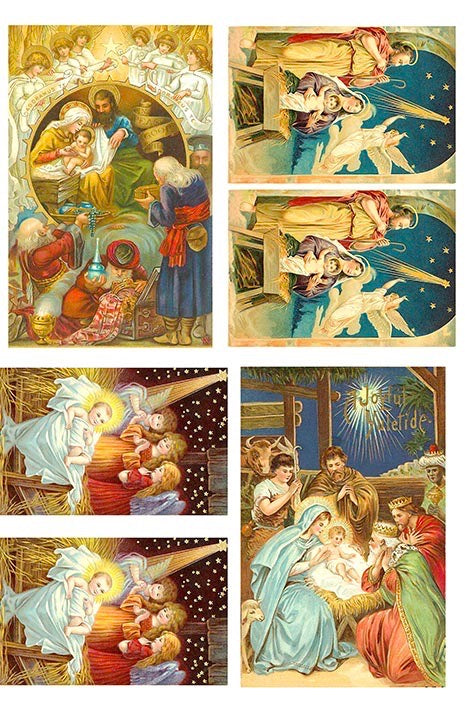 Nativity Collage Rice Paper