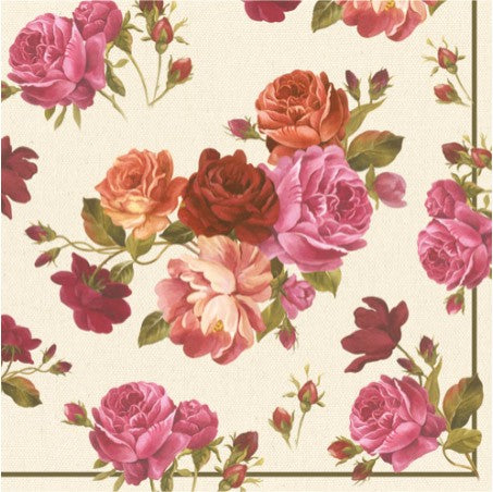 Catherine Roses Luncheon Napkins