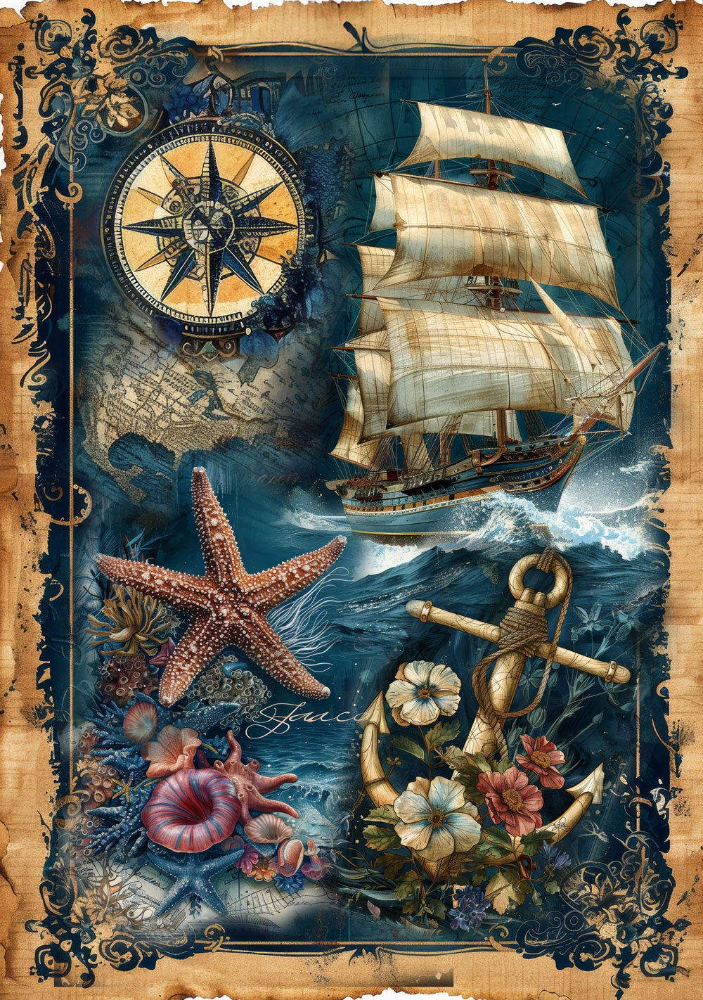 Midnight Voyage Rice Paper