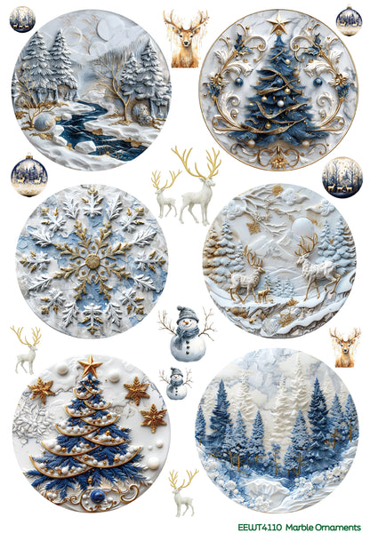 Marble Ornaments - Wet Transfer