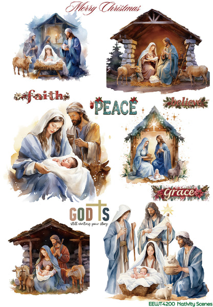 Nativity Scenes - Wet Transfer