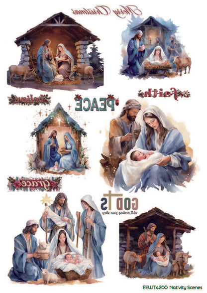 Nativity Scenes - Wet Transfer