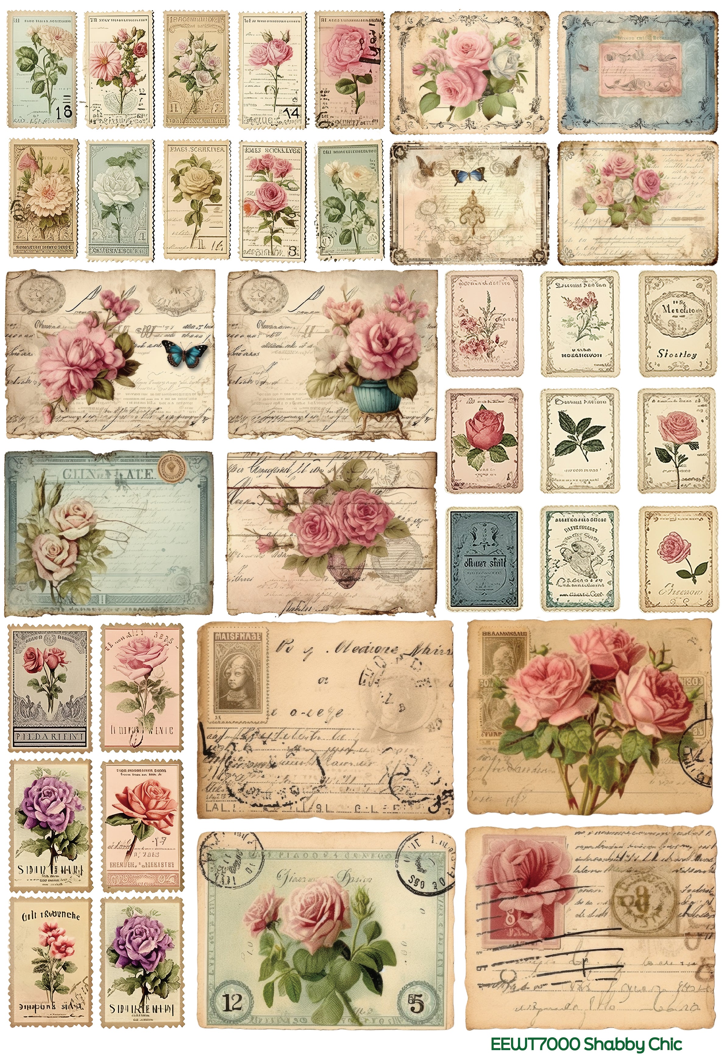 Shabby Chic Wet Transfer - Vintage Craft Paper – EE Wholesale