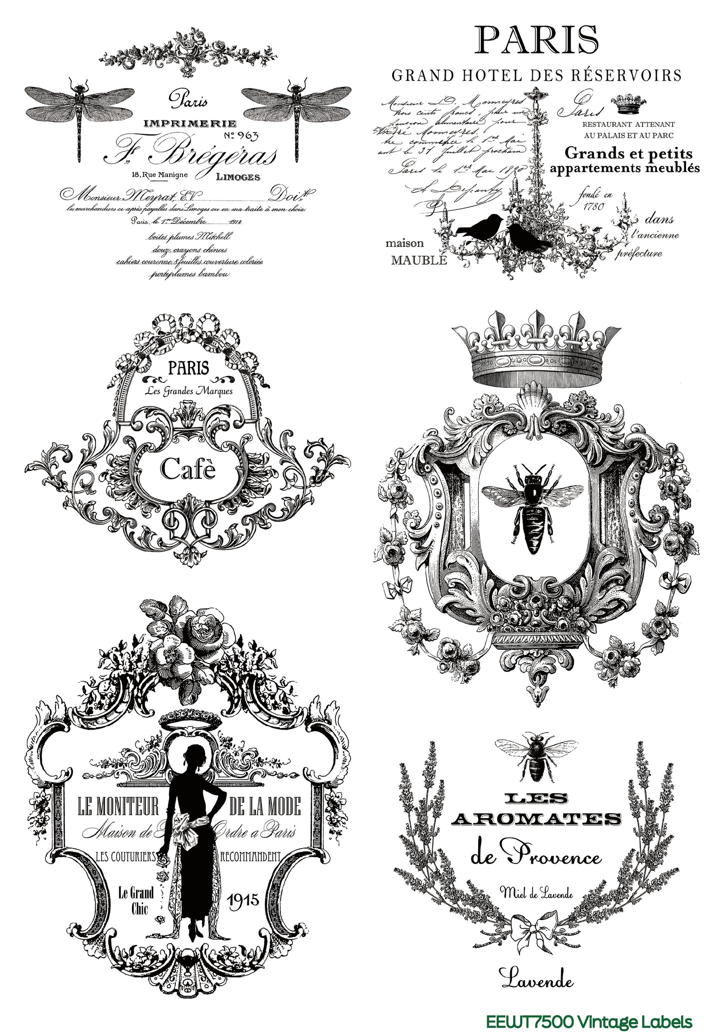 Vintage Labels - Wet Transfer