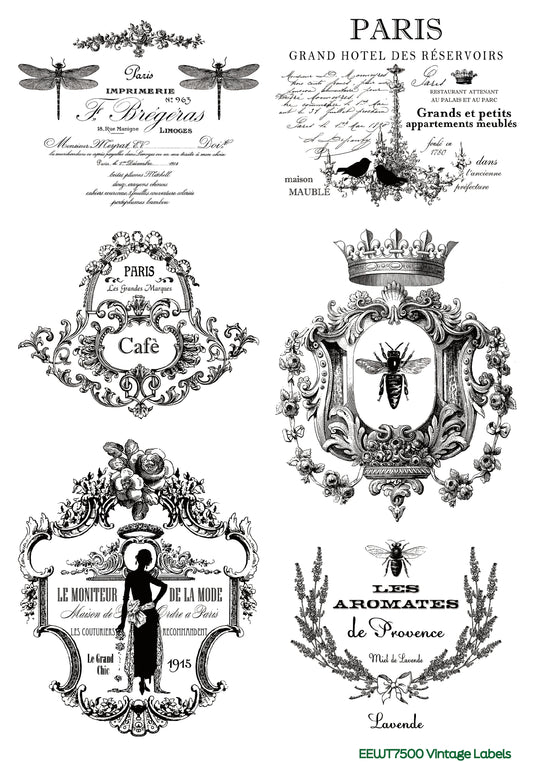 Vintage Labels - Wet Transfer