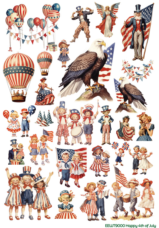 Happy 4th of July - Wet Transfer