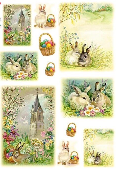 Easter Bunnies Rice Paper