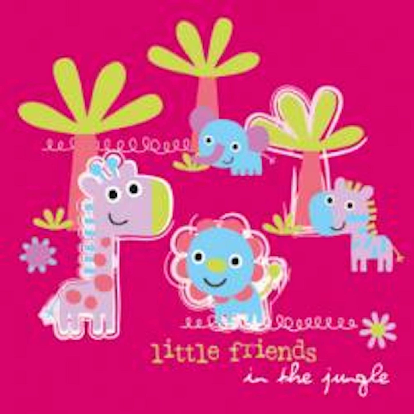 Jungle Little Friends Pink Luncheon Napkins