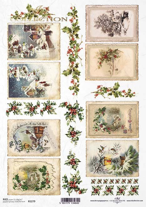 Vintage Christmas Rice Paper