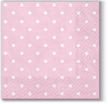 Polka Dot Rose Cocktail Napkins