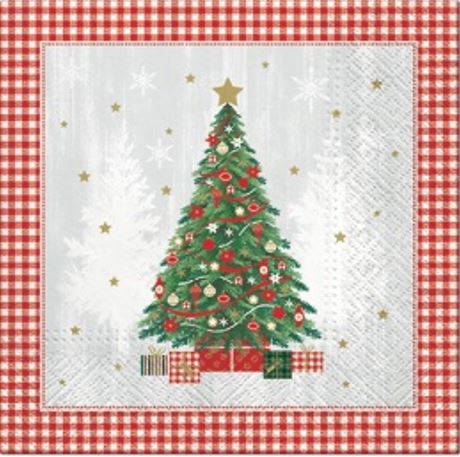 Framed Christmas Tree Luncheon Napkins