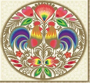Lowicz Round Cutout Gold Luncheon Napkins