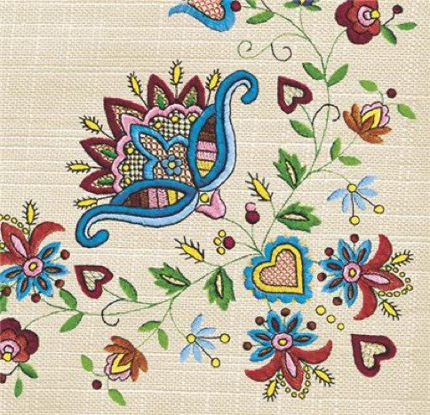 Kashubian Pattern  Luncheon Napkins