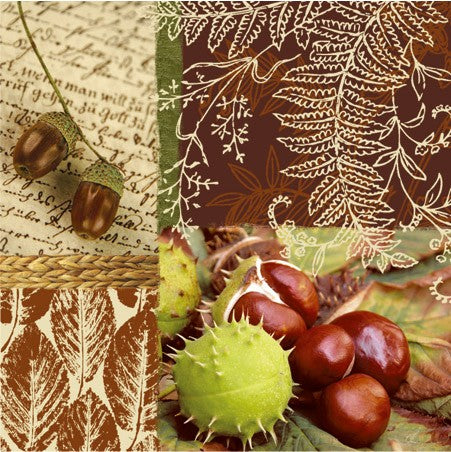 Chestnuts and Acorns Luncheon Napkins