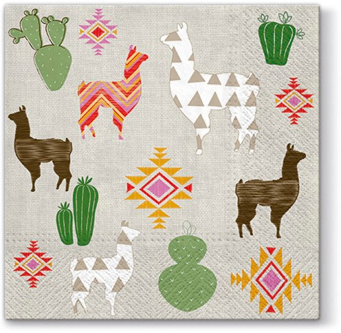 Llama's World Luncheon Napkins