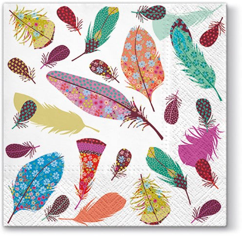 Delicate Feathers Luncheon Napkins