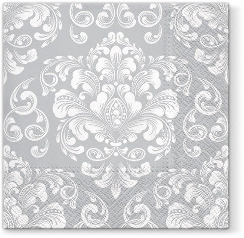 Wedding Pattern Silver Luncheon Napkins