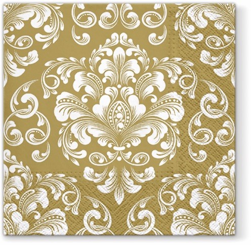 Wedding Pattern Gold Luncheon Napkins