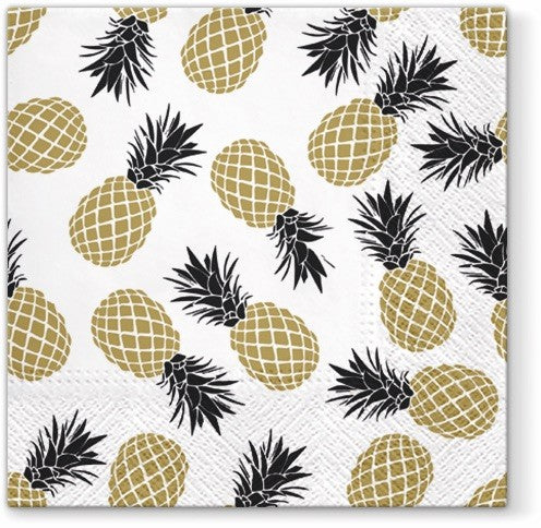 Golden Pineapples Luncheon Napkins