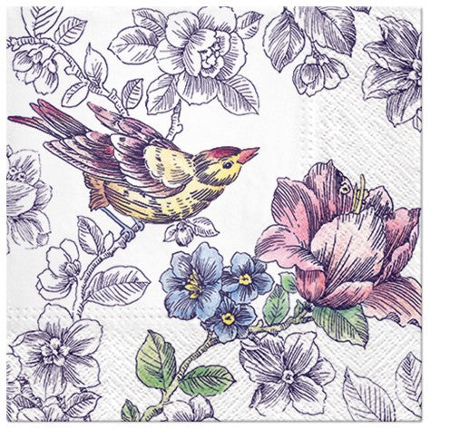 Little Bird in the Garden Luncheon Napkins