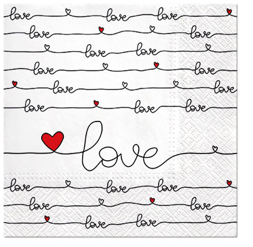 Love Letter Luncheon Napkins