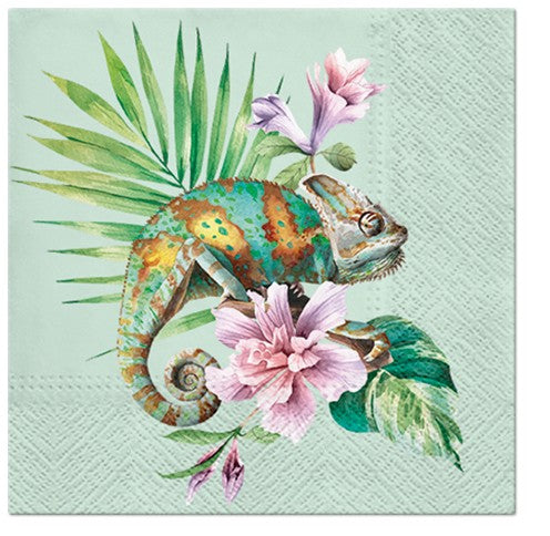 Exotic Chameleon Luncheon Napkins