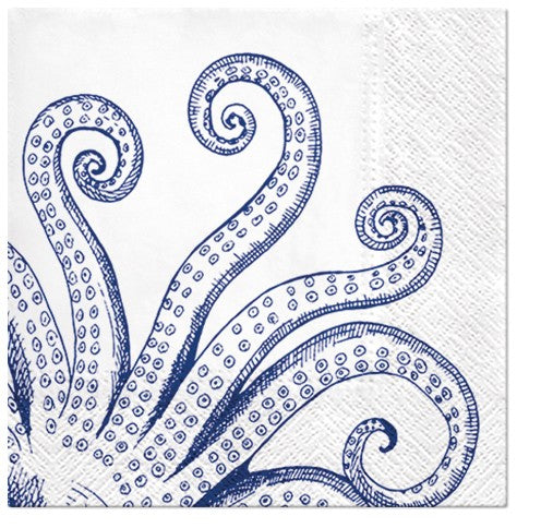 Blue Octopus Luncheon Napkins