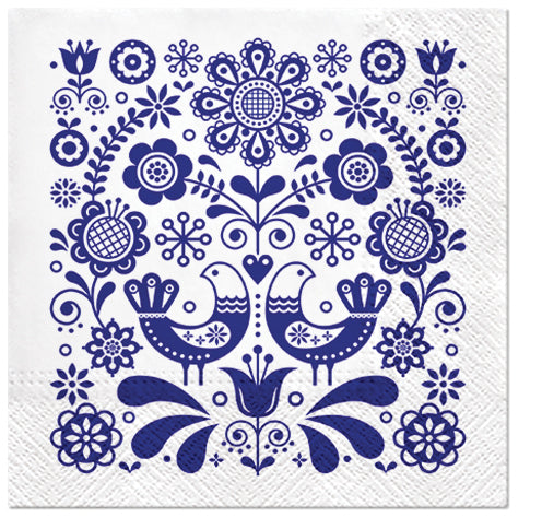 Folk Stamp Luncheon Napkins