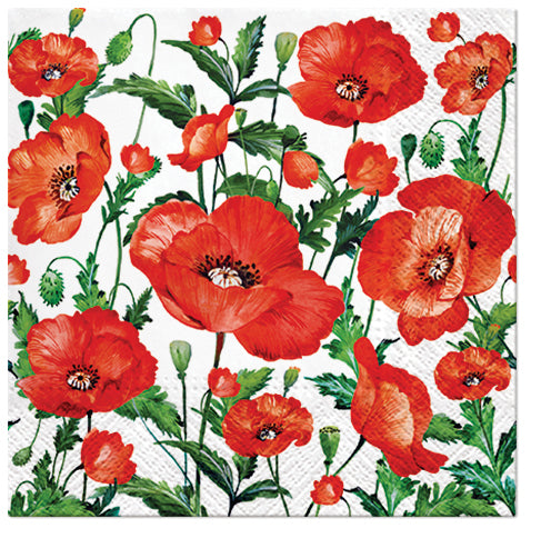 Flanders Poppy Luncheon Napkins