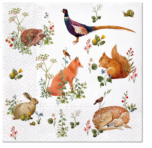 Wild Forest Animals Luncheon Napkins