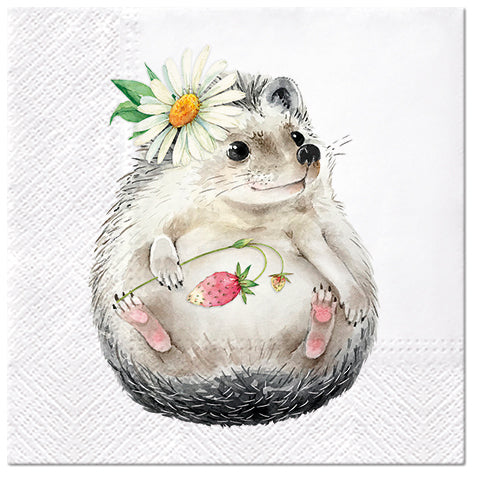 Wild Strawberry Hedgehog Luncheon Napkins