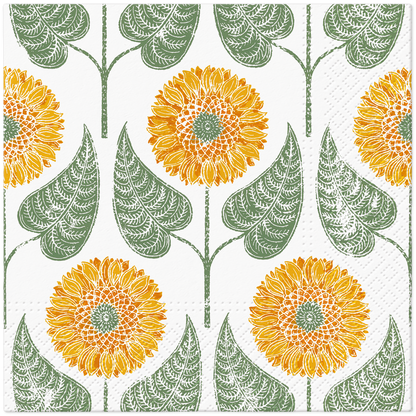 Sunflowers Pattern Lunch Napkins