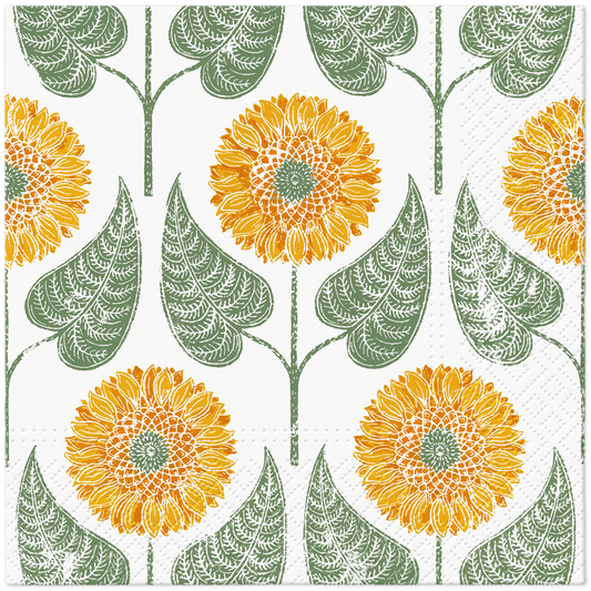 Sunflowers Pattern Lunch Napkins