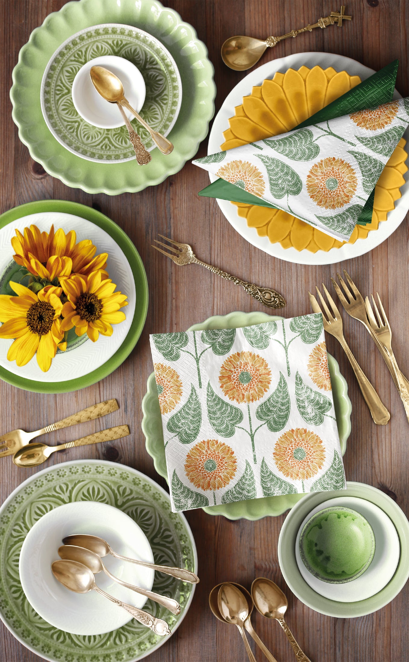 Sunflowers Pattern Lunch Napkins