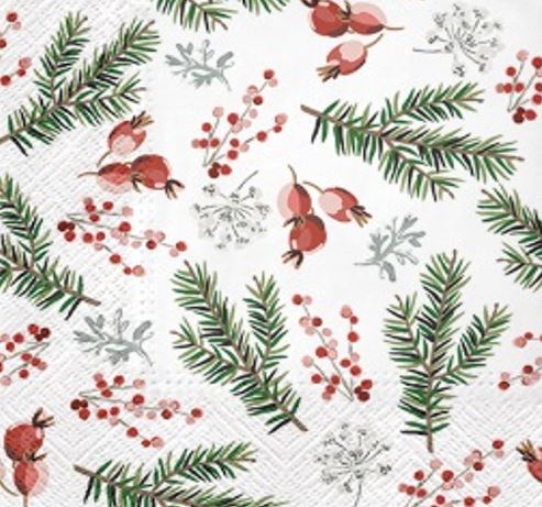 Christmas Berries Luncheon Napkins