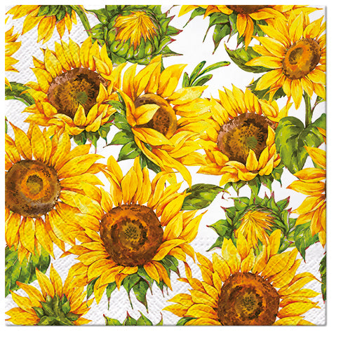 Dancing Sunflowers Luncheon Napkins