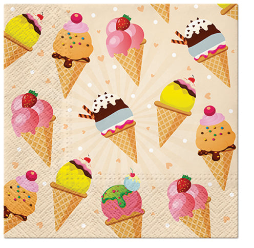 Ice Cream Luncheon Napkins