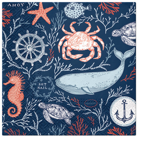 Marine World Luncheon Napkins