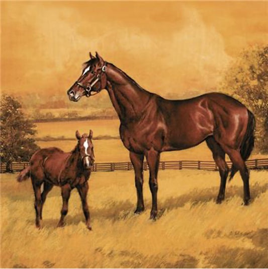 Horses Painting Luncheon Napkins