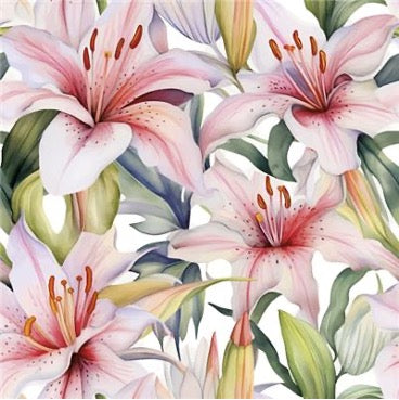 Lilies Luncheon Napkins