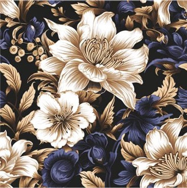 Decorative Flower Wallpaper Cocktail Napkins