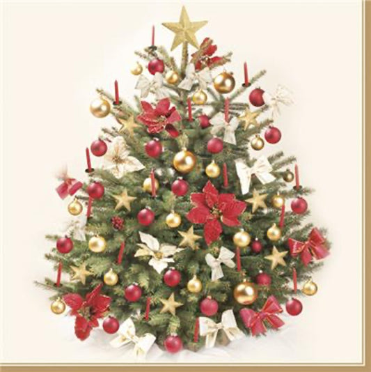 Decorative Christmas Tree Luncheon Napkins