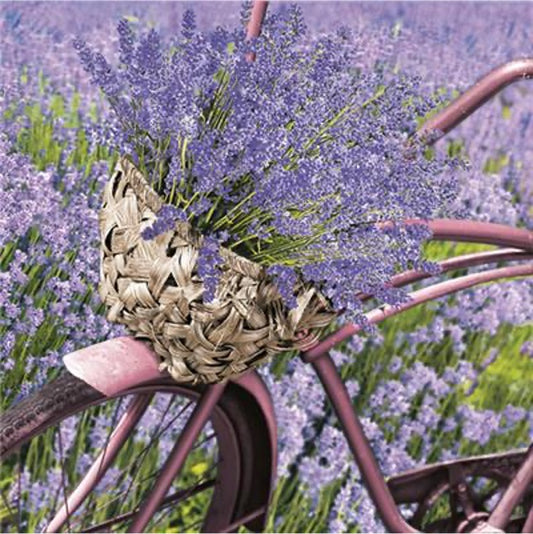 Lavender Bike Luncheon Napkins