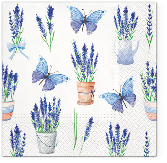 Lavender Butterflies Luncheon Napkins